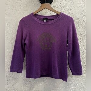 Versace Jeans Collection Purple Crew Neck Sweater